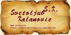 Svetoljub Kalanović vizit kartica